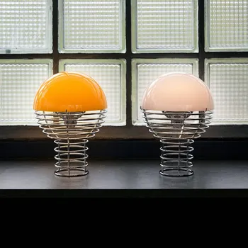 Lampička Verpan LED stolní lampa na baterie WIRE, oranžová, výška 25 cm, IP44 chrom, oranžová LED 3 W celkem - Doprava zdarma