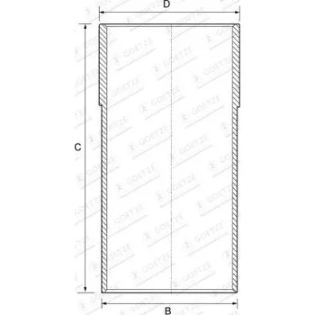 Válec motoru Vložený válec GOETZE ENGINE 14-710020-00