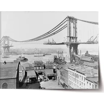 Plakát Sablio Plakát Stavba mostu - 60x40 cm