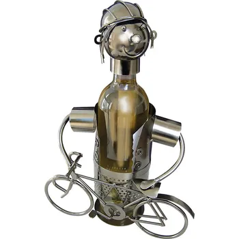 Víno Stojan na víno - stojící cyklista