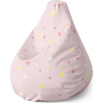 Sedací pytel Sablio Sedací vak Pear Hvězdy a puntíky - 70 x 95 x 15 cm
