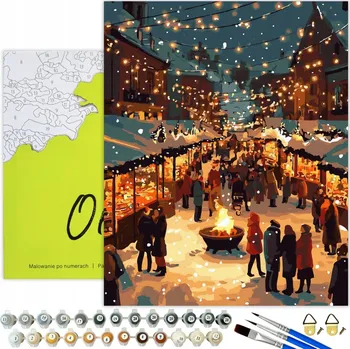 MALOVÁNÍ PODLE ČÍSEL Vánoční Motivy - Obrazy k Malování Podle Čísel s Rámem Oh Art!