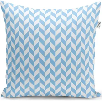 Polštář Sablio Polštář Modrobílé kosodélníky - 50x50 cm