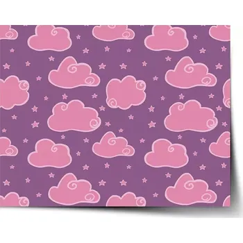 Plakát Sablio Plakát Růžové obláčky - 60x40 cm