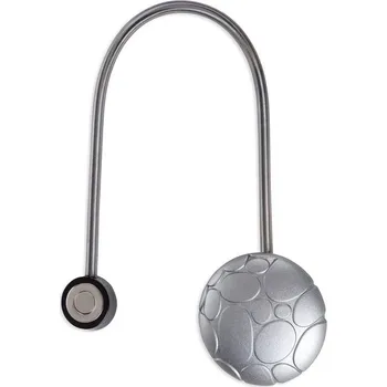 Příslušenství pro záclonu a závěs Eurofirany Magnetická spona na závěsy M129 popelavě stříbrná - kruh (2ks/bal.)