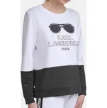 Dámská bílá mikina Karl Lagerfeld Sunglasses Logo - Velikost XL, Barva Bílá 56527 L1MH7092