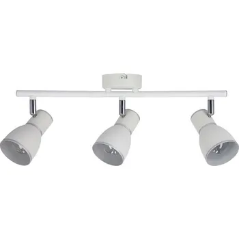 Bodové stropní osvětlení FIDO - 3xE14, 40W, chromované / bílé