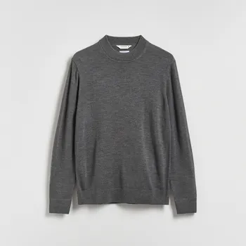 Pánský svetr Reserved - Svetr z vlny merino - středně šedá - 081FR-85M - 081FR-85M-XXL