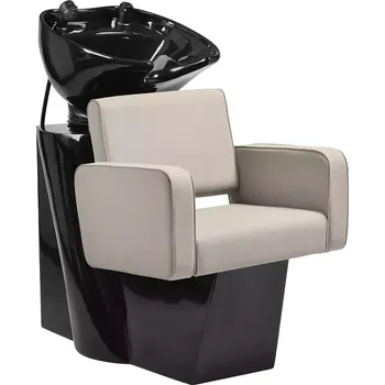 Kadeřnické křeslo Kadeřnický mycí box Bilbao - šedo-černý