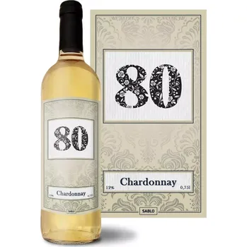 Víno Sablio Bílé víno k 80. narozeninám: 0,75 l