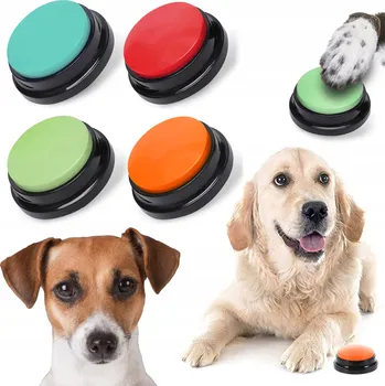 Hračka pro psa ZVUKOVÁ TLAČÍTKA S MOŽNOSTÍ NAHRÁVÁNÍ PRO VÝUKU A HRU HRAČKA PRO PSY