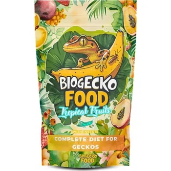 Krmivo pro hlodavce BioGecko Food Krmivo pro pagekony řasnaté BANÁN OVOCE TROPICKÉ OVOCE HMYZ 100g