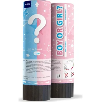 Konfeta Folat VYSTŘELOVACÍ konfety boy or girl 15 cm - HOLKA