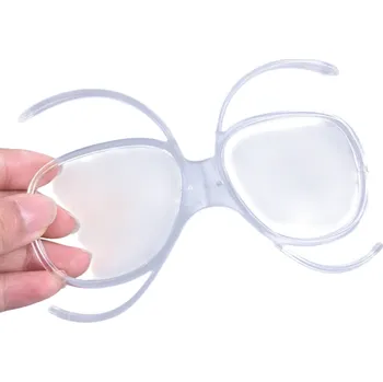 Obroučky pro krátkozrakost 12 x 7 cm Průhledná vložka do lyžařských brýlí Kompatibilní rám bez čoček Náhradní doplněk pro dioptrické čočky