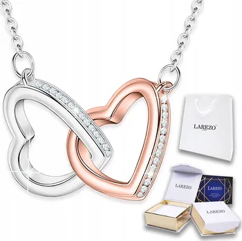 Náhrdelník Stříbrný náhrdelník se srdíčky - Propojená srdce, nekonečná láska STŘÍBRO 925