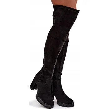 Dámské kozačky Butosklep dámské kozačky nad koleno na sloupkovém podpatku, velikost 36