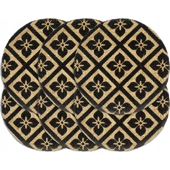 prostírání Prostírání na stůl VidaXL černé bavlněné 6 ks