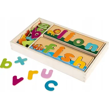 Dřevěná hračka Dřevěná motorická Hračka Playtive Montessori 60