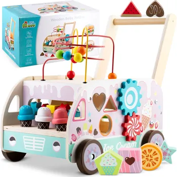 Dětské chodítko Dřevěné chodítko s zmrzlinou RK-873 Ricokids