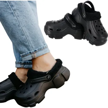 Dámská obuv MÓDNÍ NAZOUVÁKY EVA CROCS S KOŽÍŠKEM STYLOVÉ CASUAL vel. 40