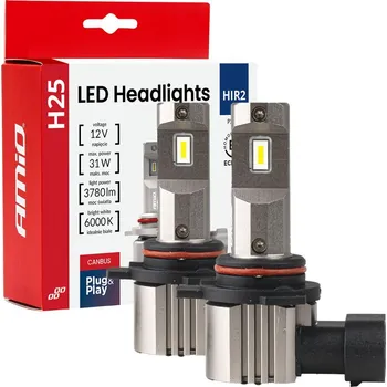 Povinná bezpečnostní výbava LED žárovky hlavního svícení Série H25 CANBUS HIR2 9012 12V 31W