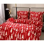 Mikroplyšové povlečení CHRISTMAS TREES červené Rozměr povlečení: 70 x 90 cm | 140 x 220 cm 212851042