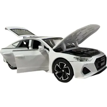 autíčko Kovový model automobilu Audi RS7 Realistická miniatura Detailní zpracování kovové karoserie bílá