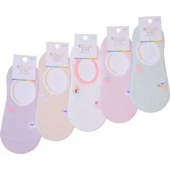 Dámské ponožky KOTNÍKOVÉ PONOŽKY zvířátka silikonové na patě 32-35 dívčí 5 PÁRŮ AURA.VIA