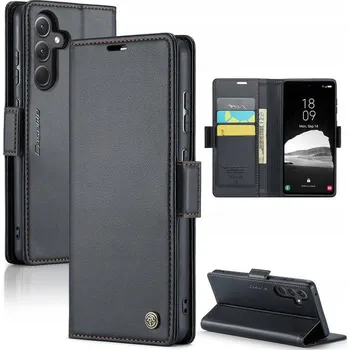 Pouzdro na mobilní telefon Flipové pouzdro Caseme pro Samsung Galaxy S25 FE, černé