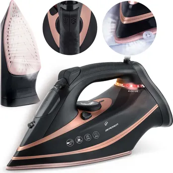 Žehlička Parní žehlička 3000W Berdsen BD-332 keramický povlak práce ve svislé poloze