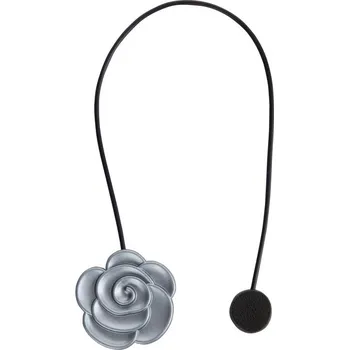 Příslušenství pro záclonu a závěs Eurofirany Magnetická spona na závěsy M124 šedá - květ (2ks/bal.)