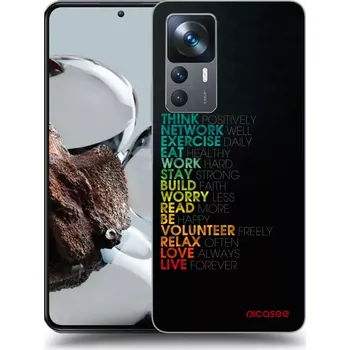 Pouzdro na mobilní telefon Picasee silikonový černý obal pro Xiaomi 12T Pro - Motto života