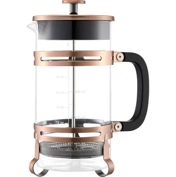Příprava kávy Vevor French press 1 l borosilikátové sklo, nerezový filtr, měděný