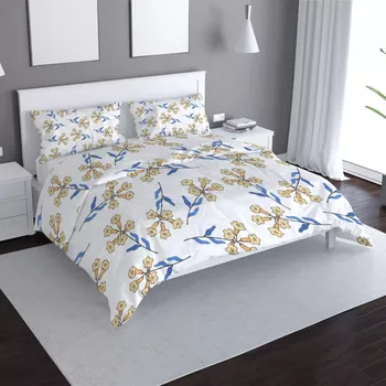 Povlečení Sablio Povlečení Žluté kvítí - 140x220 / 90x70