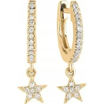 Náušnice POZLACENÉ NÁUŠNICE HVĚZDIČKY 925 ANGLICKÉ ZAPÍNÁNÍ GRAVÍROVÁNÍ