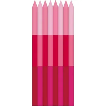 Dortová svíčka Albi Svíčky dortové růžové pruhy