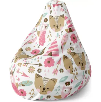 Sedací pytel Sablio Sedací vak Pear Lesní zvířátka - 70 x 95 x 15 cm