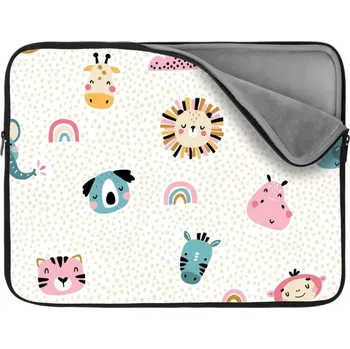 pouzdro na notebook Sablio Obal na notebook Hroch, zebra a slunce - 17"