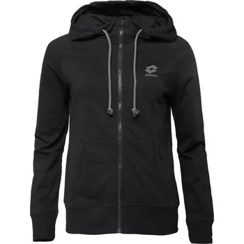 Dámská mikina Dámská mikina Lotto SMART OG FULL-ZIP HOODIE XL Černá, Tmavě šedá