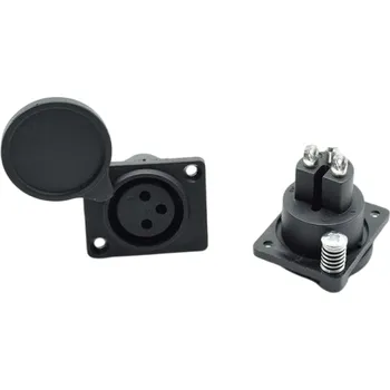 Elektrický konektor Konektor XLR-F do panelu s krytkou