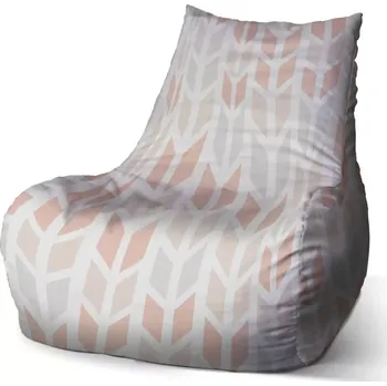 Sedací pytel Sablio Sedací vak Bean Světlé kosodélníky - 60 x 70 x 70 cm