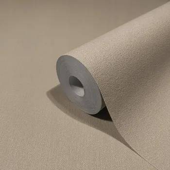 Tapeta BÉŽOVÁ VINYLOVÁ TAPETA BEZ VZORU NA VLIESOVÉM PODKLADU