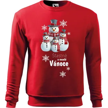 Pánská mikina MALFINI Vánoční mikina Essential - dětská a unisex Barva: 07-červená, Velikost: 3XL