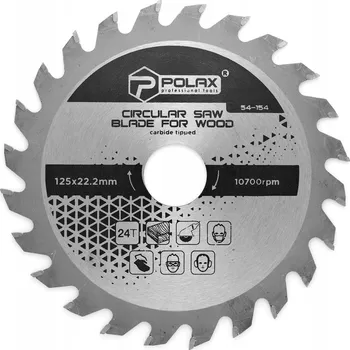 Pilový kotouč Pilový kotouč na dřevo 125 x 22.2/20, 24 zubů Polax