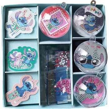 kreativní sada Vánoční koule s diamantovým malováním Disney Lilo a Stitch 8ks