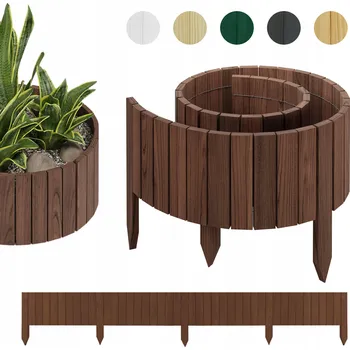 Plot Be4nature DŘEVĚNÝ OPLOCENÍ Zapichovací flexibilní plot 200 x 10 cm Hnědý