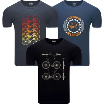 Pánská trička Sada 3 kusů T-shirtů pro cyklistu, fanouška cyklistiky Velikost S Mix barev