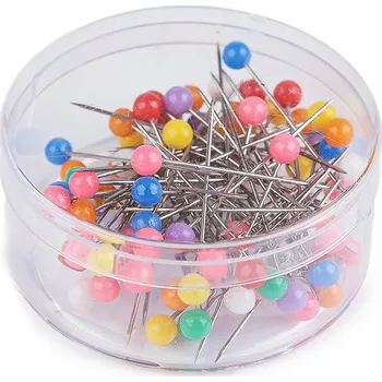 Nástroj na niť a příze Špendlíky, BAREVNÉ, 3,2 cm, cca 80 ks/bal.