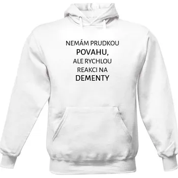 Pánská mikina Pánská mikina s kapucí s potiskem REAKCE- povaha pánské