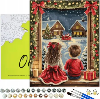 MALOVÁNÍ PODLE ČÍSEL Vánoční Motivy - Obrazy k Malování Podle Čísel s Rámem Oh Art!